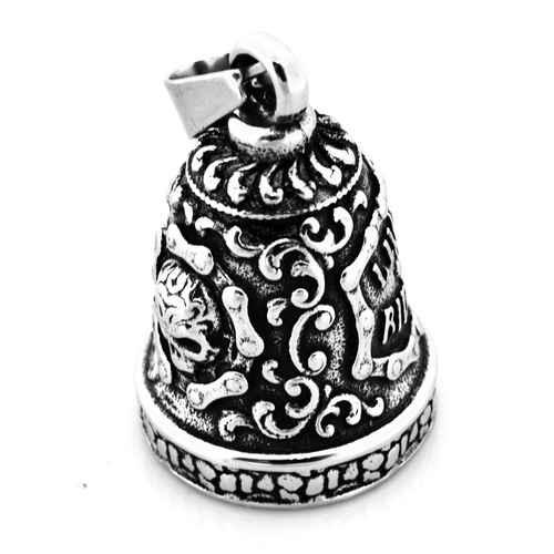FSP17W88 live to ride chain skull bell biker Pendant